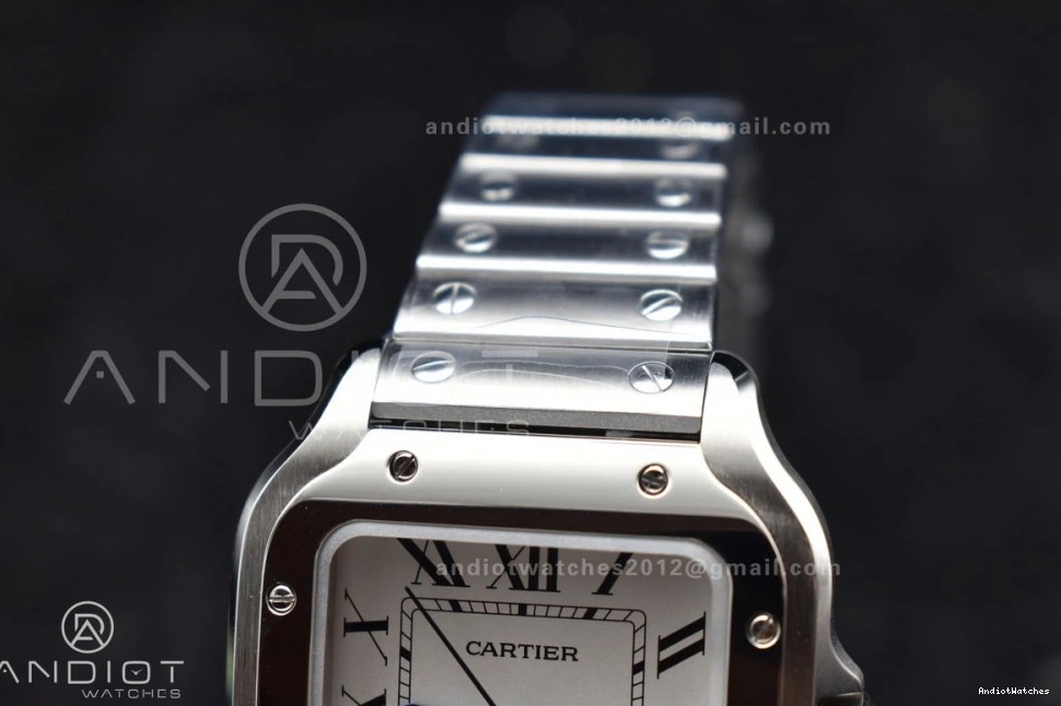 SS 1:1 1045 TopPick SS de 9015 Best Dial White Cartier on Edition Bracelet SmartLinks BVF Santos MIYOTA 35mm V 0926